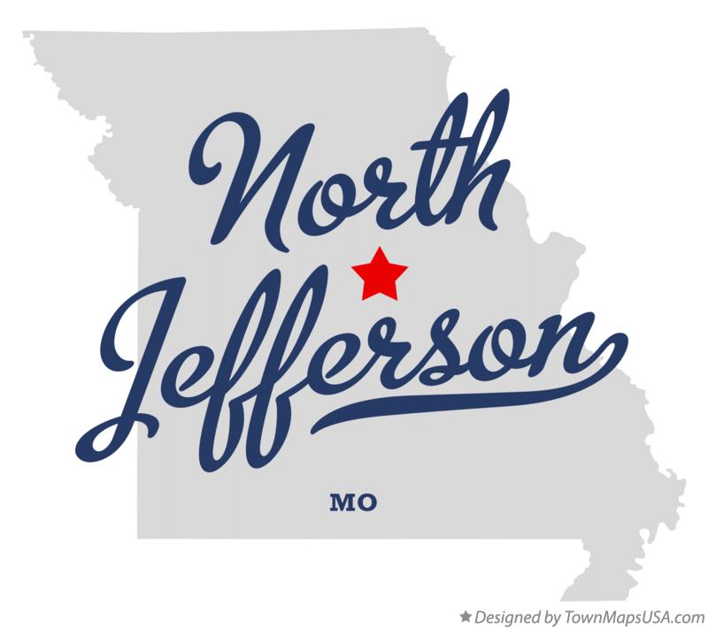 Map of North Jefferson Missouri MO