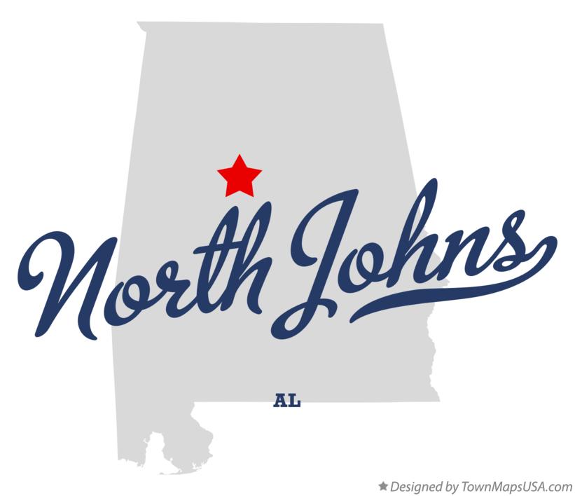Map of North Johns Alabama AL