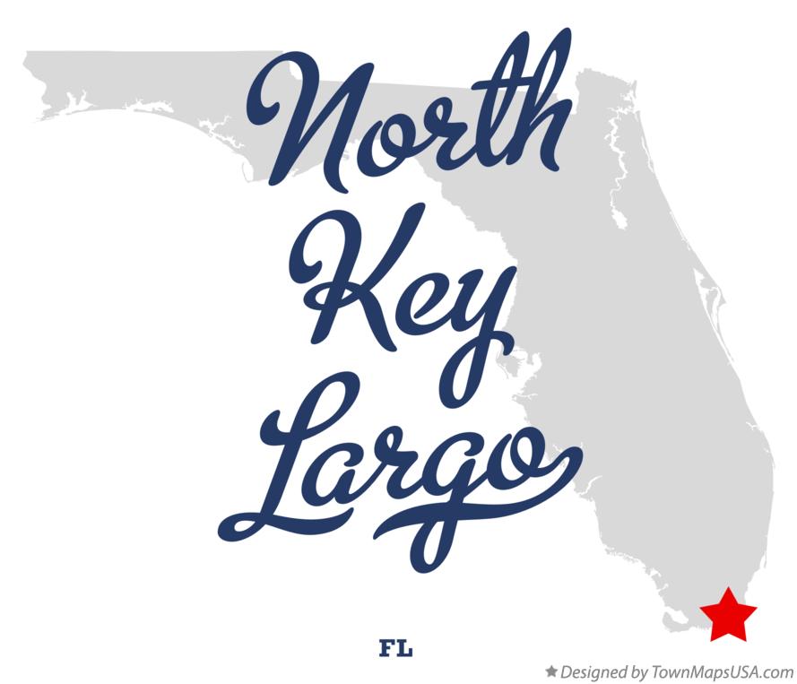 Map of North Key Largo Florida FL