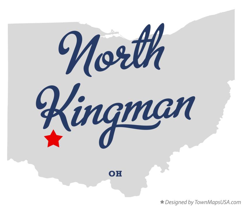Map of North Kingman Ohio OH