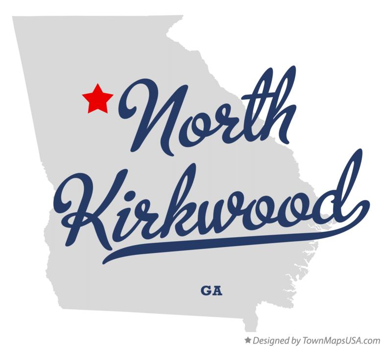Map of North Kirkwood Georgia GA