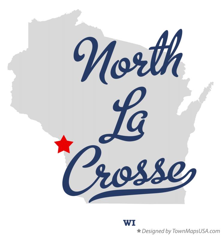 Map of North La Crosse Wisconsin WI