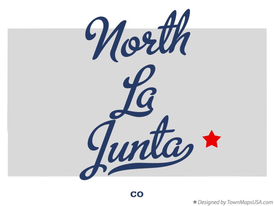 Map of North La Junta Colorado CO