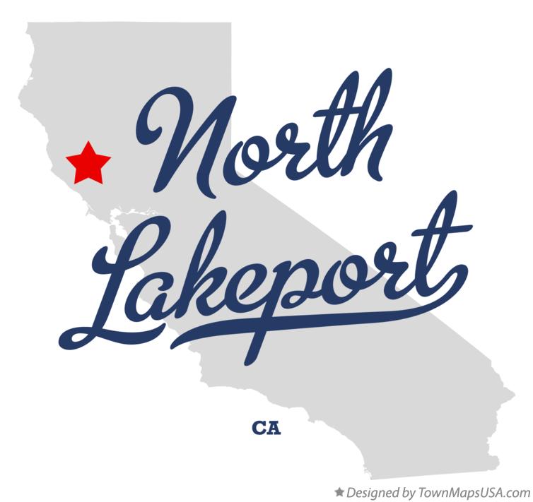 Map of North Lakeport California CA