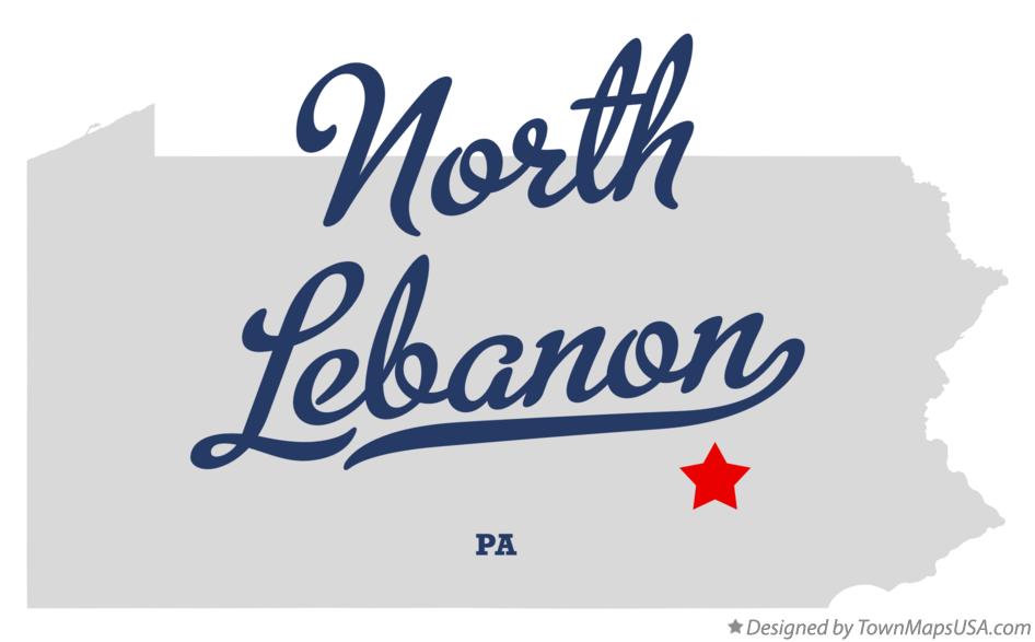 Map of North Lebanon Pennsylvania PA