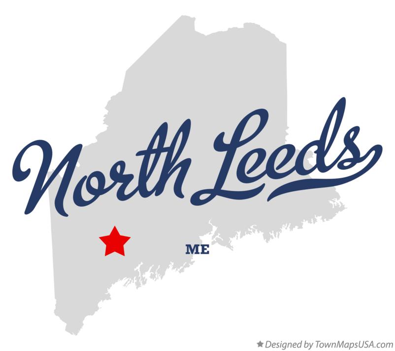 Map of North Leeds Maine ME