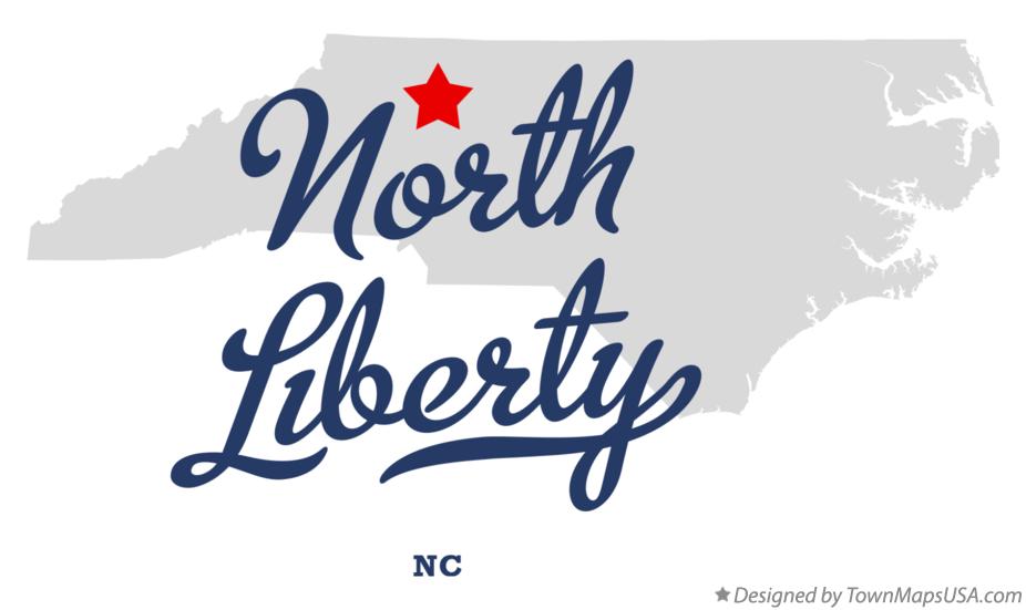Map of North Liberty North Carolina NC