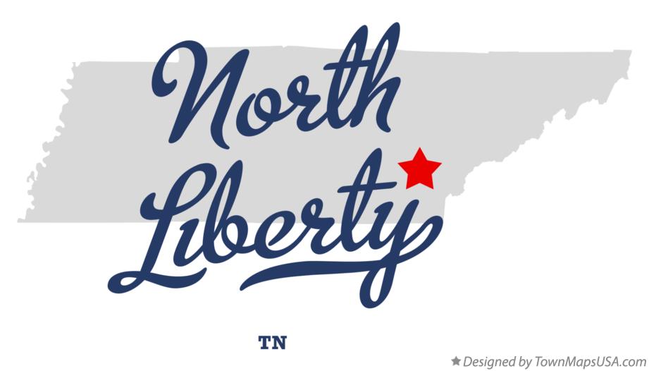 Map of North Liberty Tennessee TN