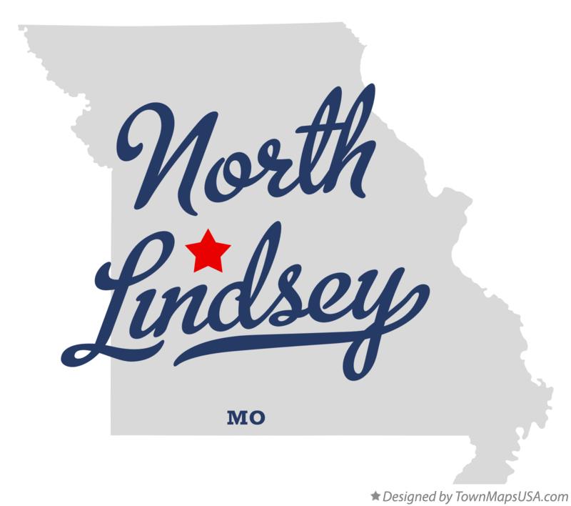 Map of North Lindsey Missouri MO