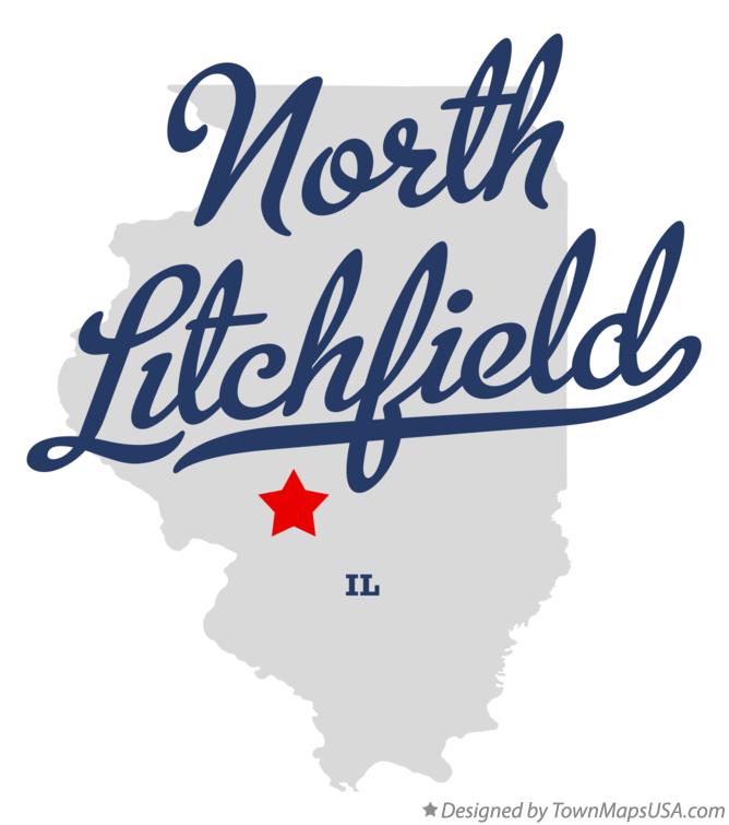 Map of North Litchfield Illinois IL