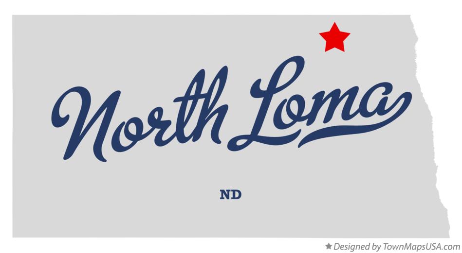 Map of North Loma North Dakota ND