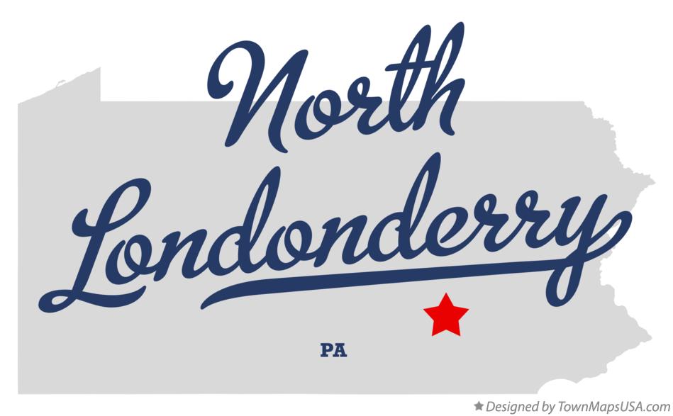 Map of North Londonderry Pennsylvania PA