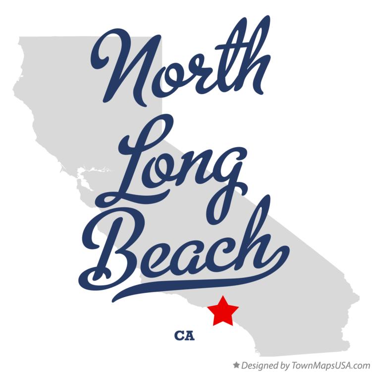 Map of North Long Beach California CA