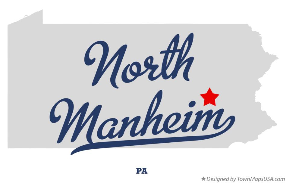Map of North Manheim Pennsylvania PA