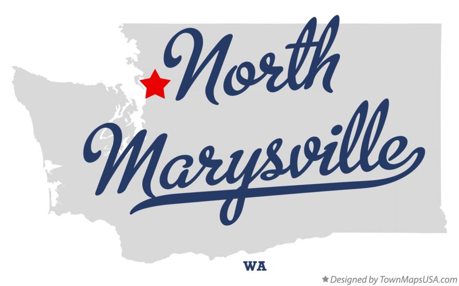 Map of North Marysville Washington WA