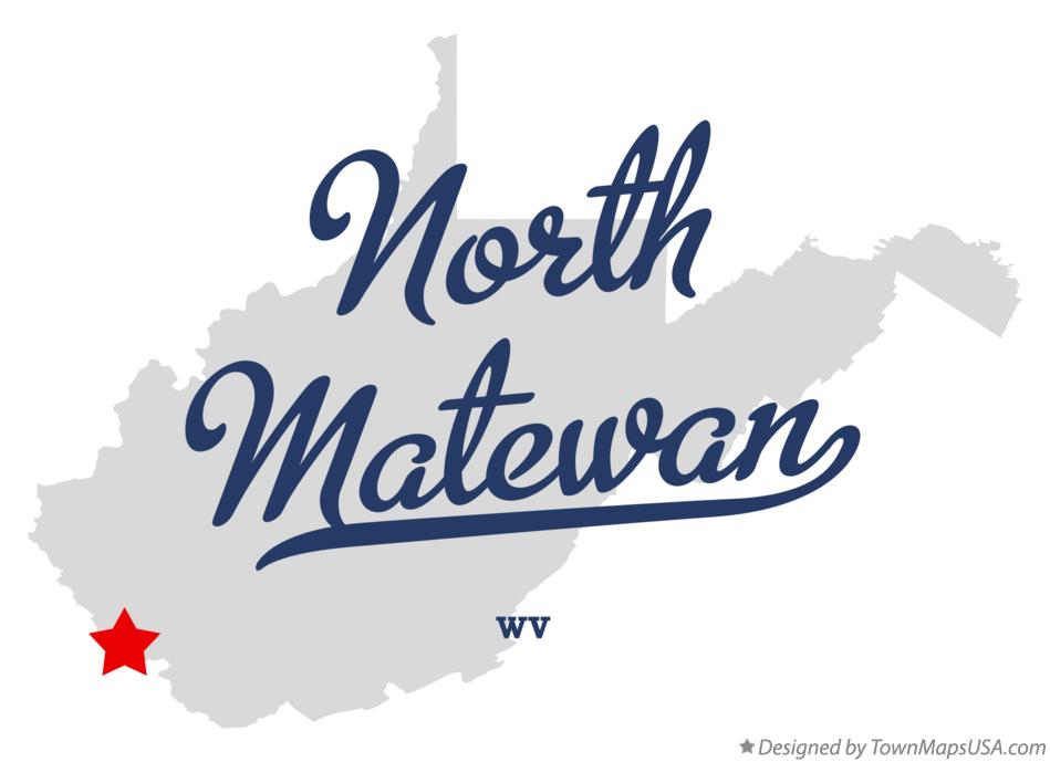 Map of North Matewan West Virginia WV