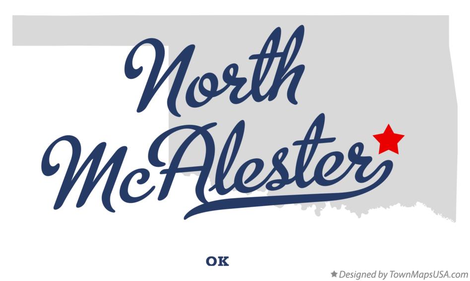 Map of North McAlester Oklahoma OK