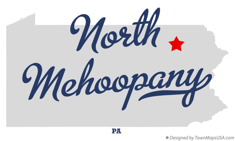 Map of North Mehoopany Pennsylvania PA