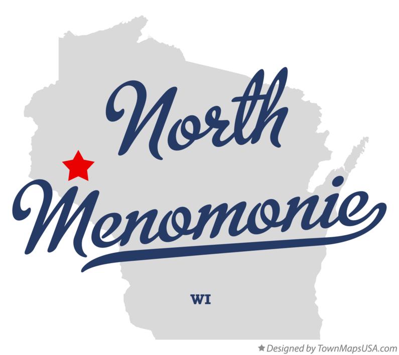 Map of North Menomonie Wisconsin WI