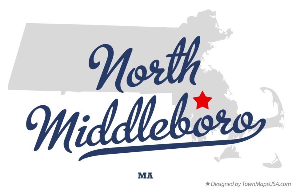 Map of North Middleboro Massachusetts MA