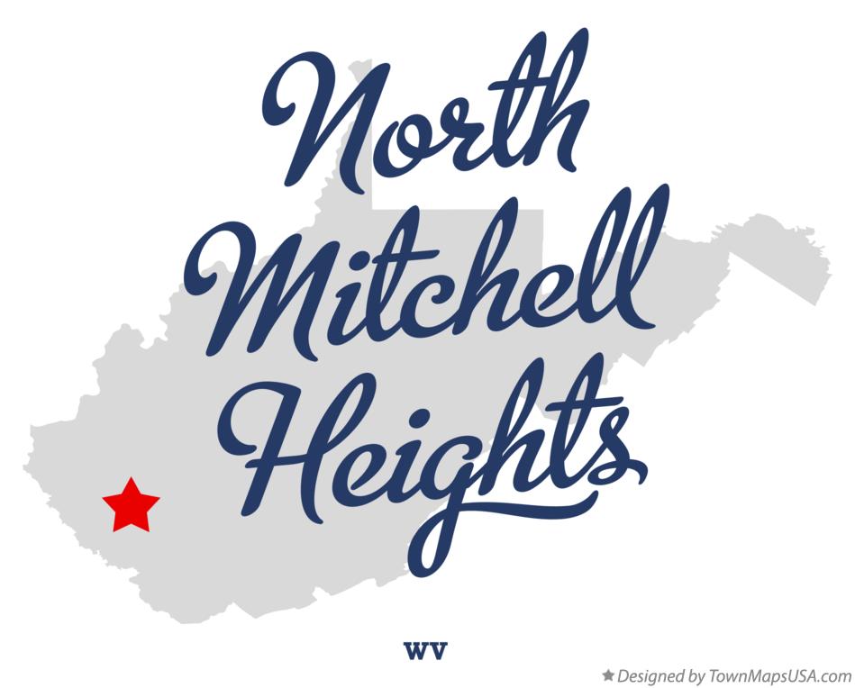 Map of North Mitchell Heights West Virginia WV