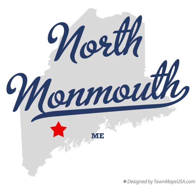 Map of North Monmouth Maine ME