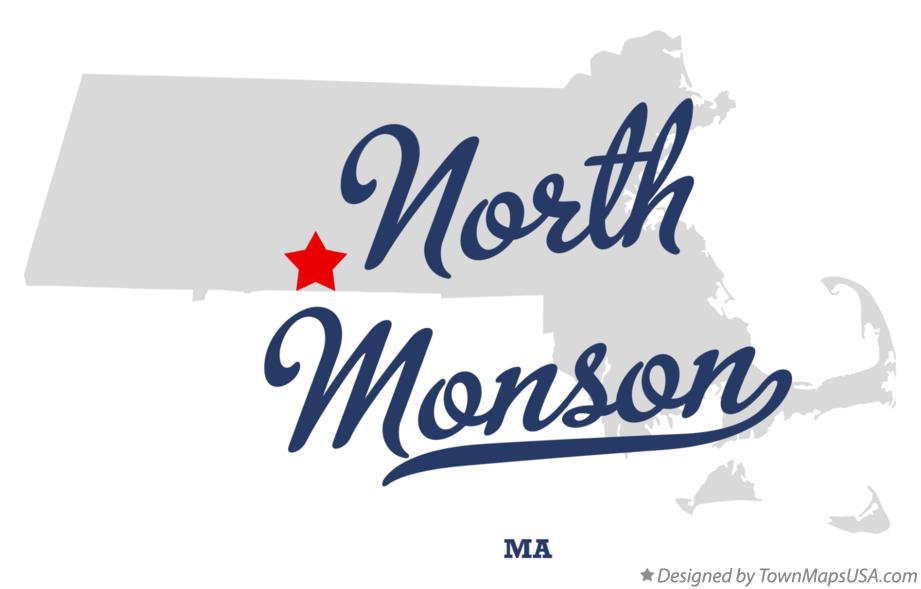 Map of North Monson Massachusetts MA