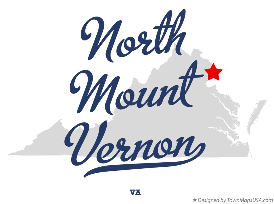 Map of North Mount Vernon Virginia VA