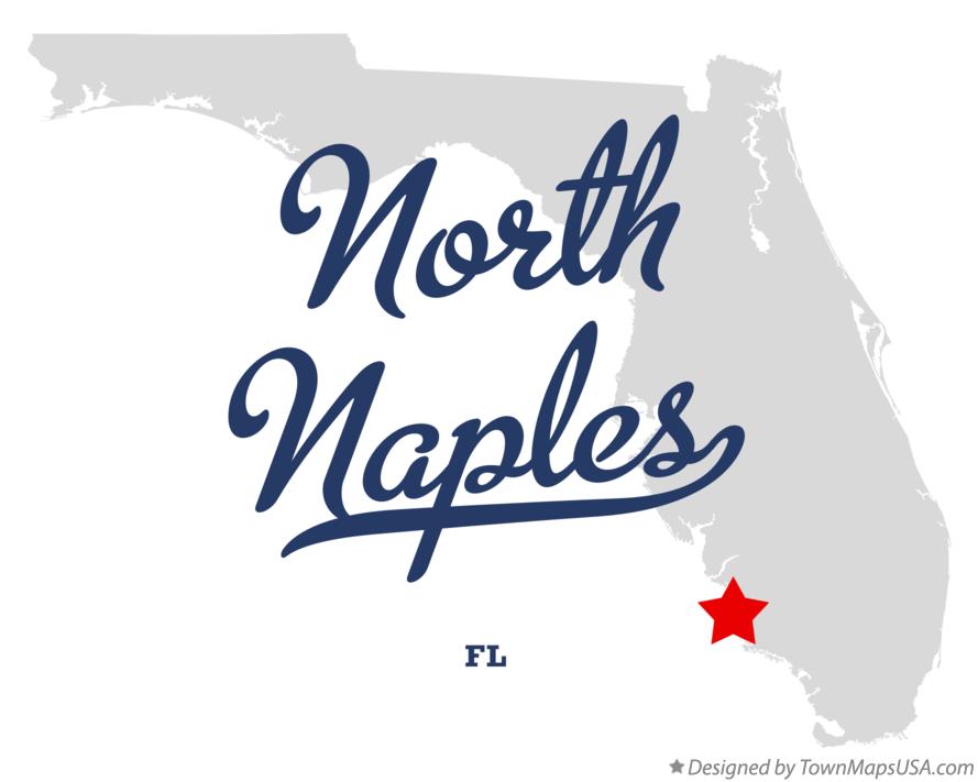 Map of North Naples Florida FL