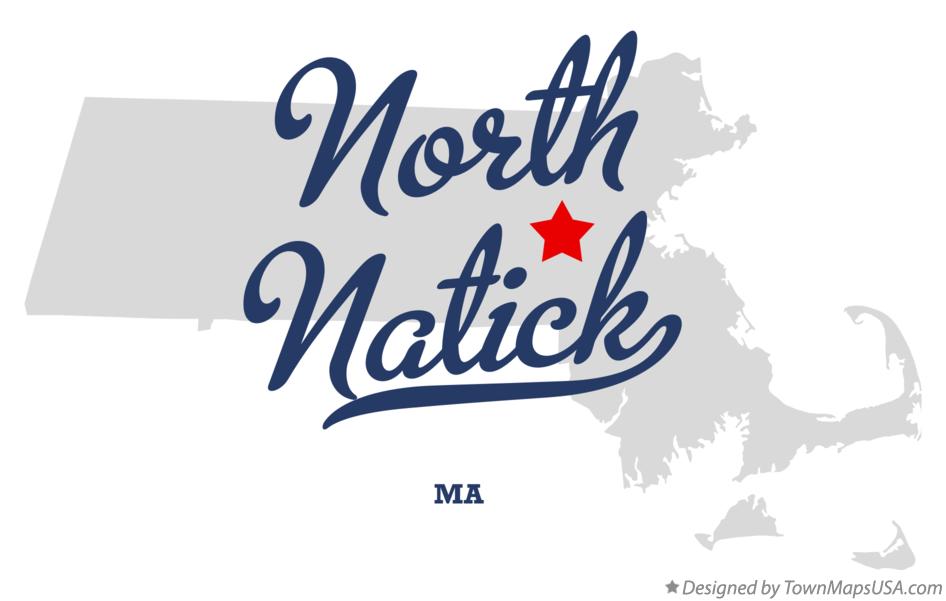 Map of North Natick Massachusetts MA