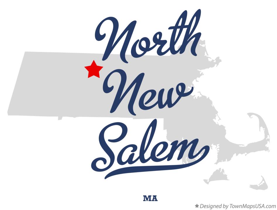 Map of North New Salem Massachusetts MA