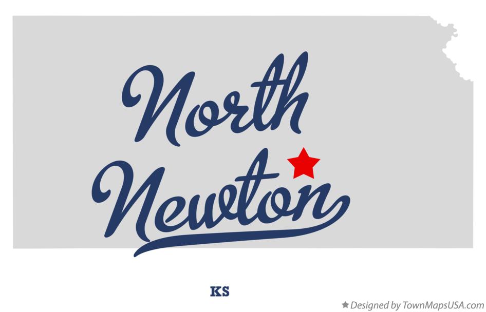 Map of North Newton Kansas KS