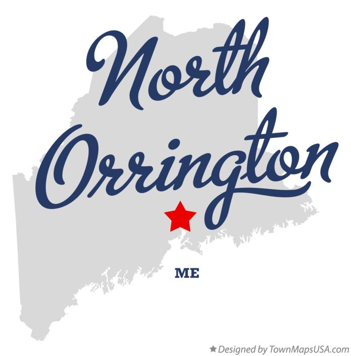 Map of North Orrington Maine ME