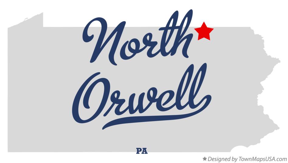 Map of North Orwell Pennsylvania PA