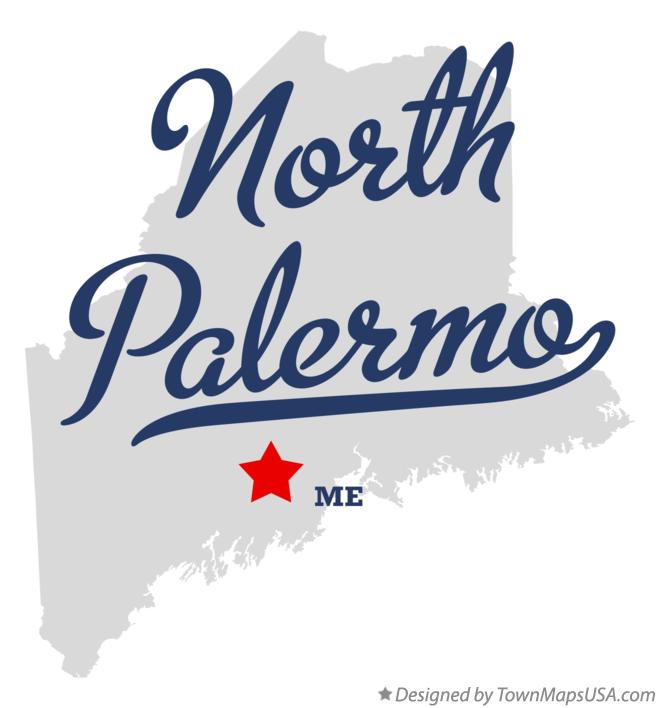 Map of North Palermo Maine ME