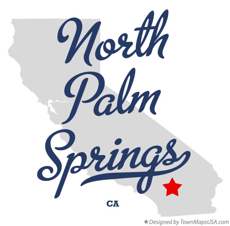 Map of North Palm Springs California CA