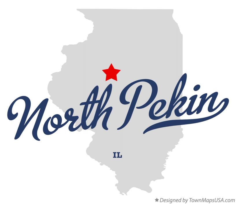 Map of North Pekin Illinois IL