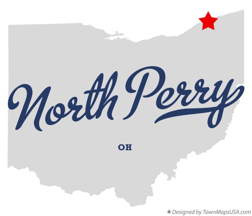 Map of North Perry Ohio OH