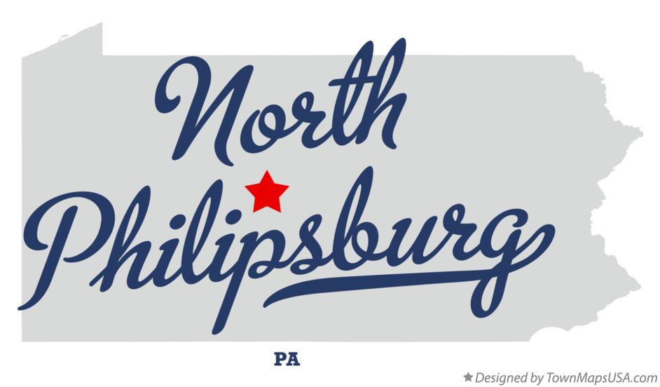 Map of North Philipsburg Pennsylvania PA