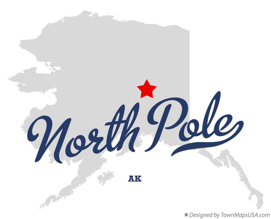 Map of North Pole Alaska AK