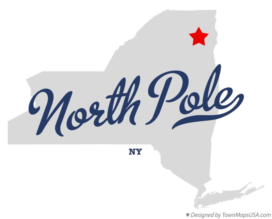 Map of North Pole New York NY
