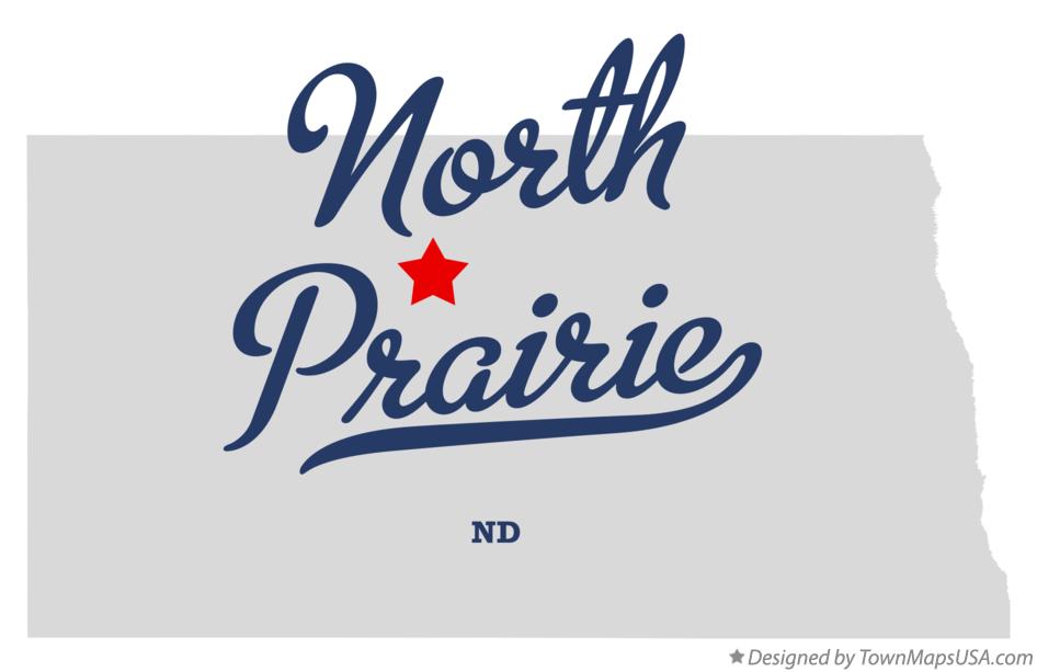 Map of North Prairie North Dakota ND