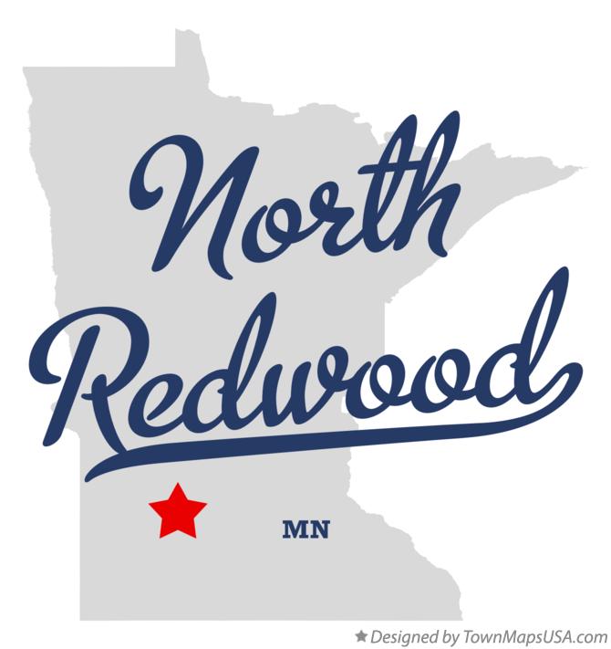Map of North Redwood Minnesota MN