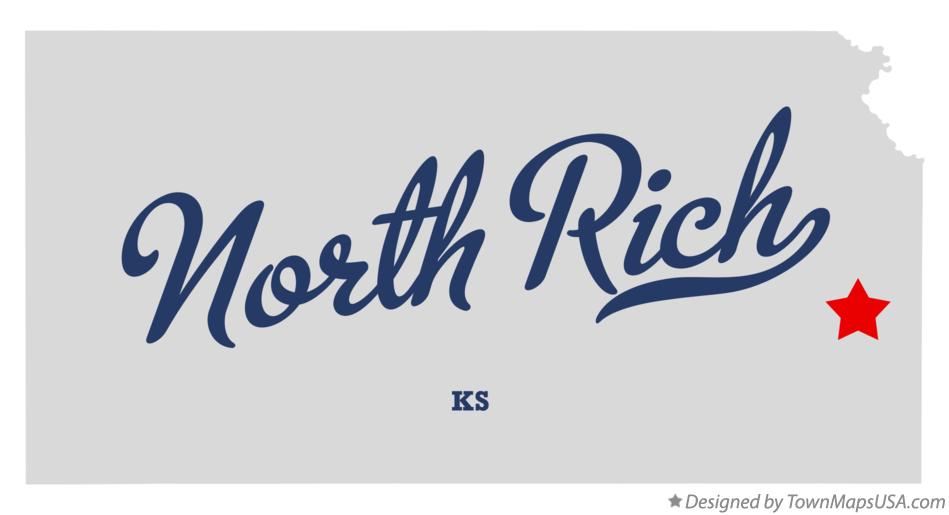 Map of North Rich Kansas KS