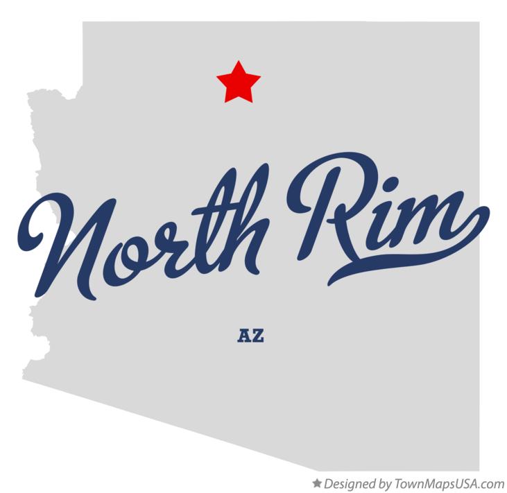 Map of North Rim Arizona AZ