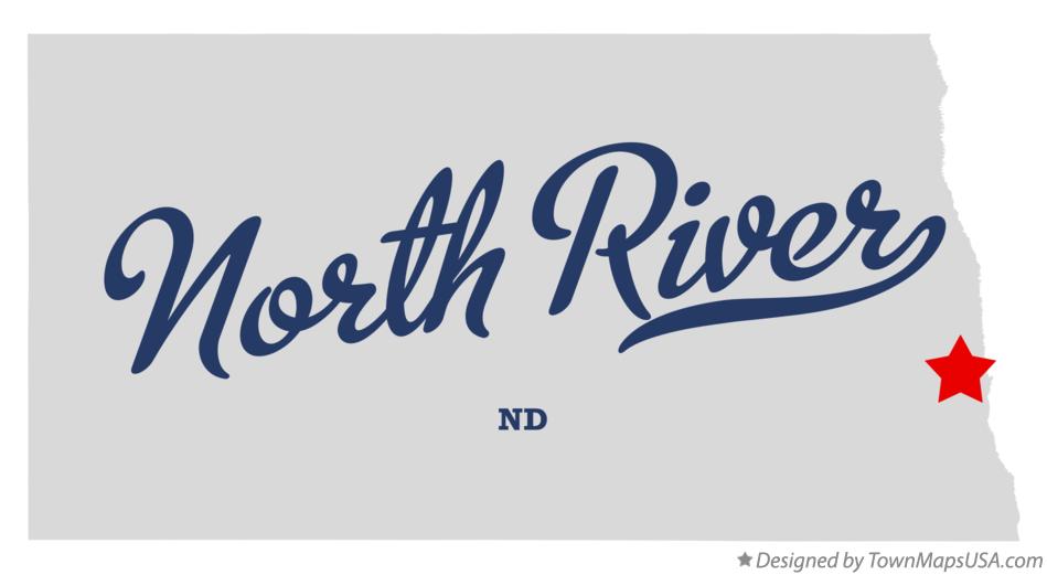 Map of North River North Dakota ND