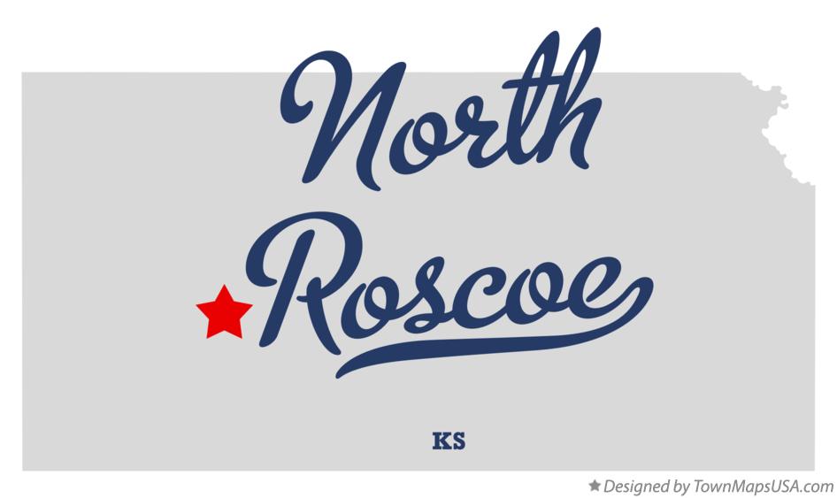 Map of North Roscoe Kansas KS