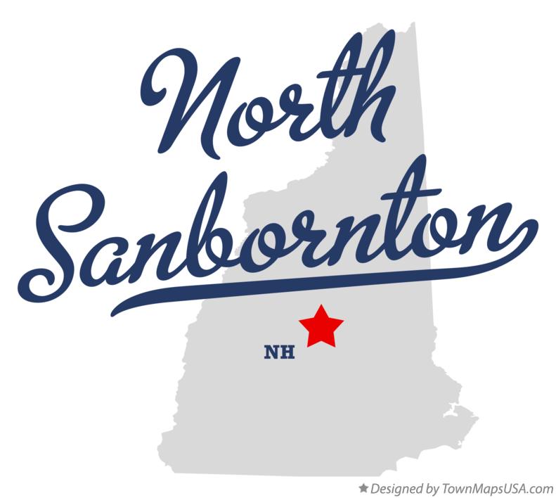 Map of North Sanbornton New Hampshire NH