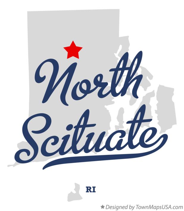 Map of North Scituate Rhode Island RI
