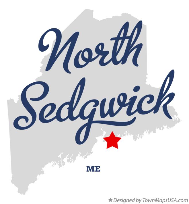 Map of North Sedgwick Maine ME